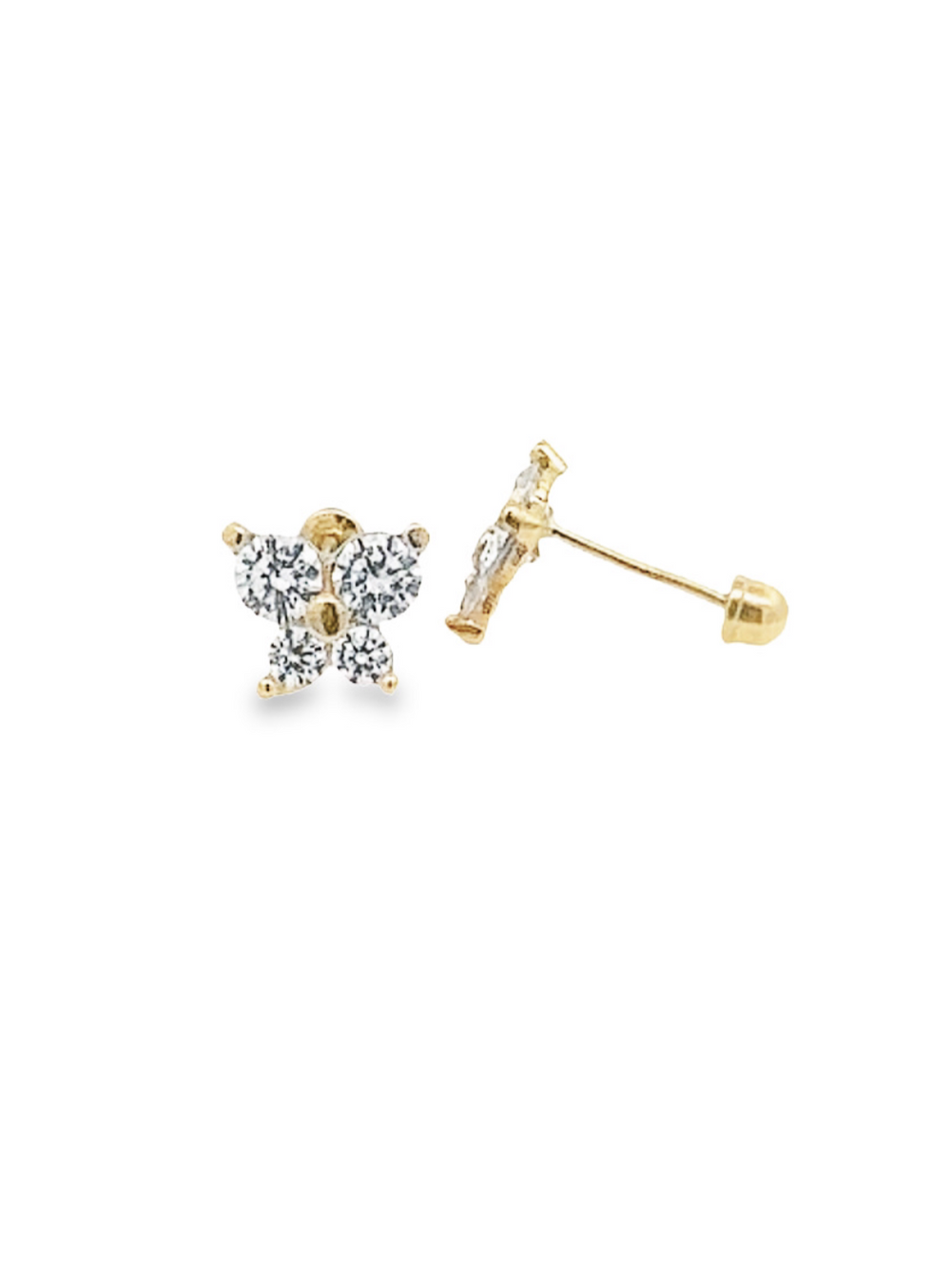 Broquel Mariposa Oro 10K