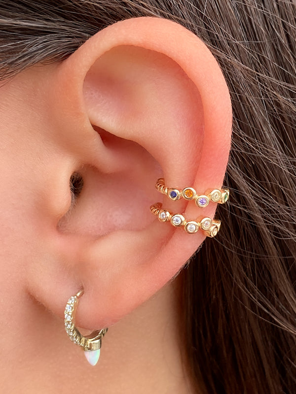 Ear Cuff Zig Zag con Zirconias