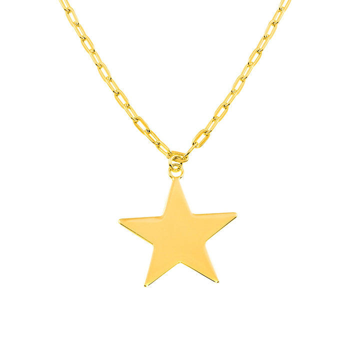 Collar Eslabon con Estrella Grande