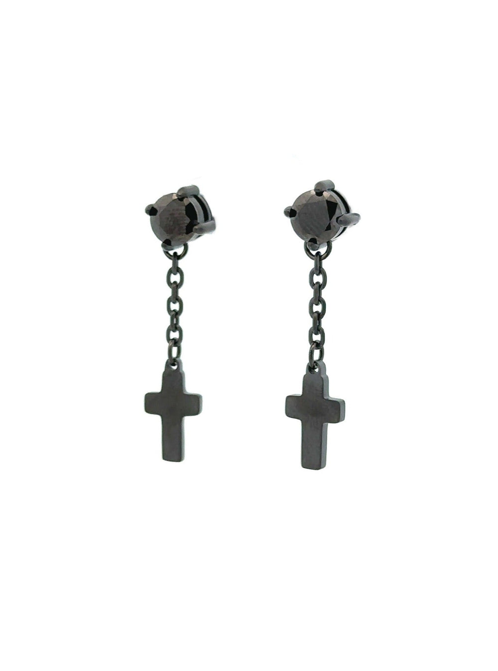 Par Aretes Zirconia y Cruz