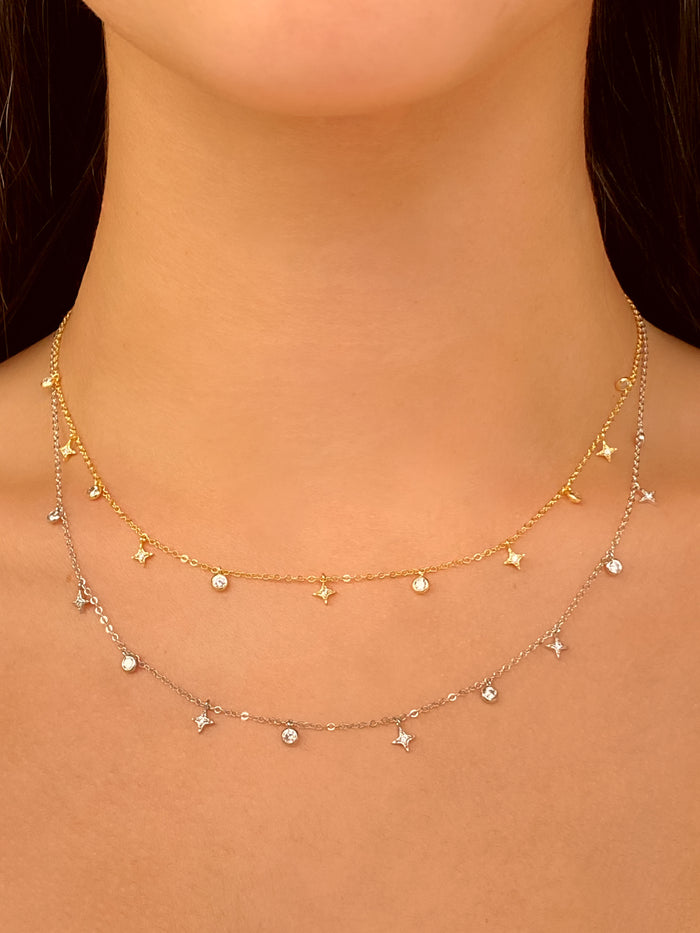 Collar Estrellas y Zirconias