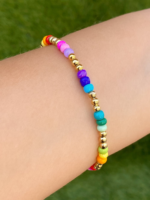 Pulsera Rainbow con Bolitas