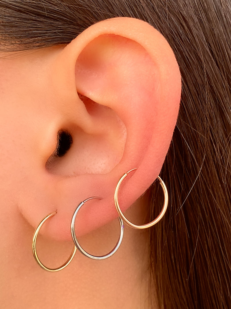 Arracada Oro 10k 14 mm