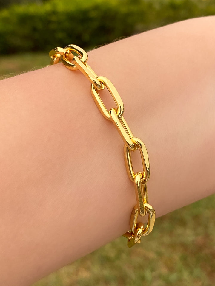Pulsera Dorada Eslabón Grande