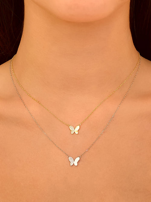 Collar Mariposa con Zirconias