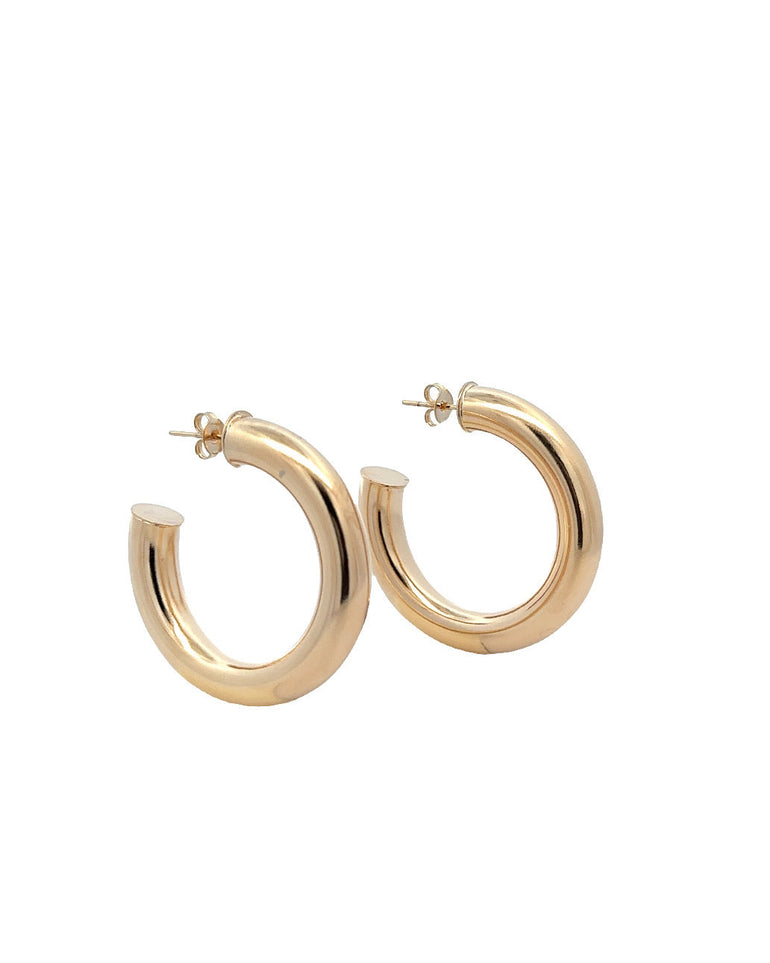 Par Semi Arracada Dorada 40 mm