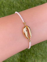 Pulsera Chaquiras Blancas con Conchita