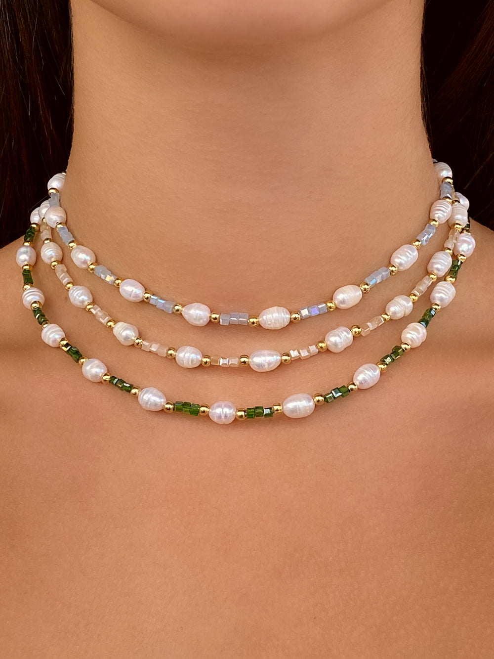 Choker Chaquiras y Perlas