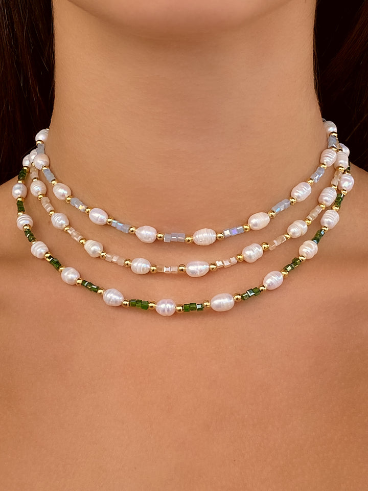 Choker Chaquiras y Perlas