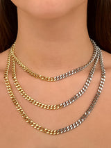 Collar Cadena Dorada y Plateada
