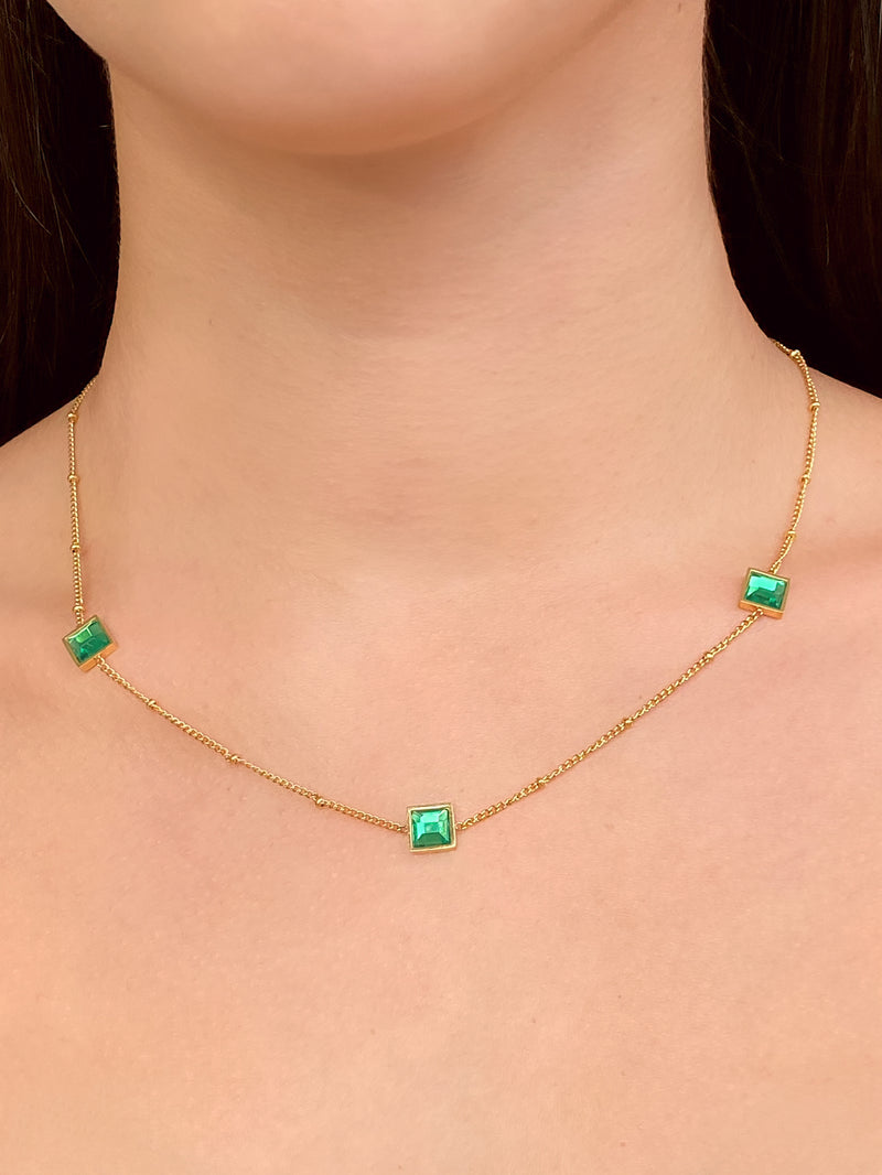 Collar Baguettes Verdes