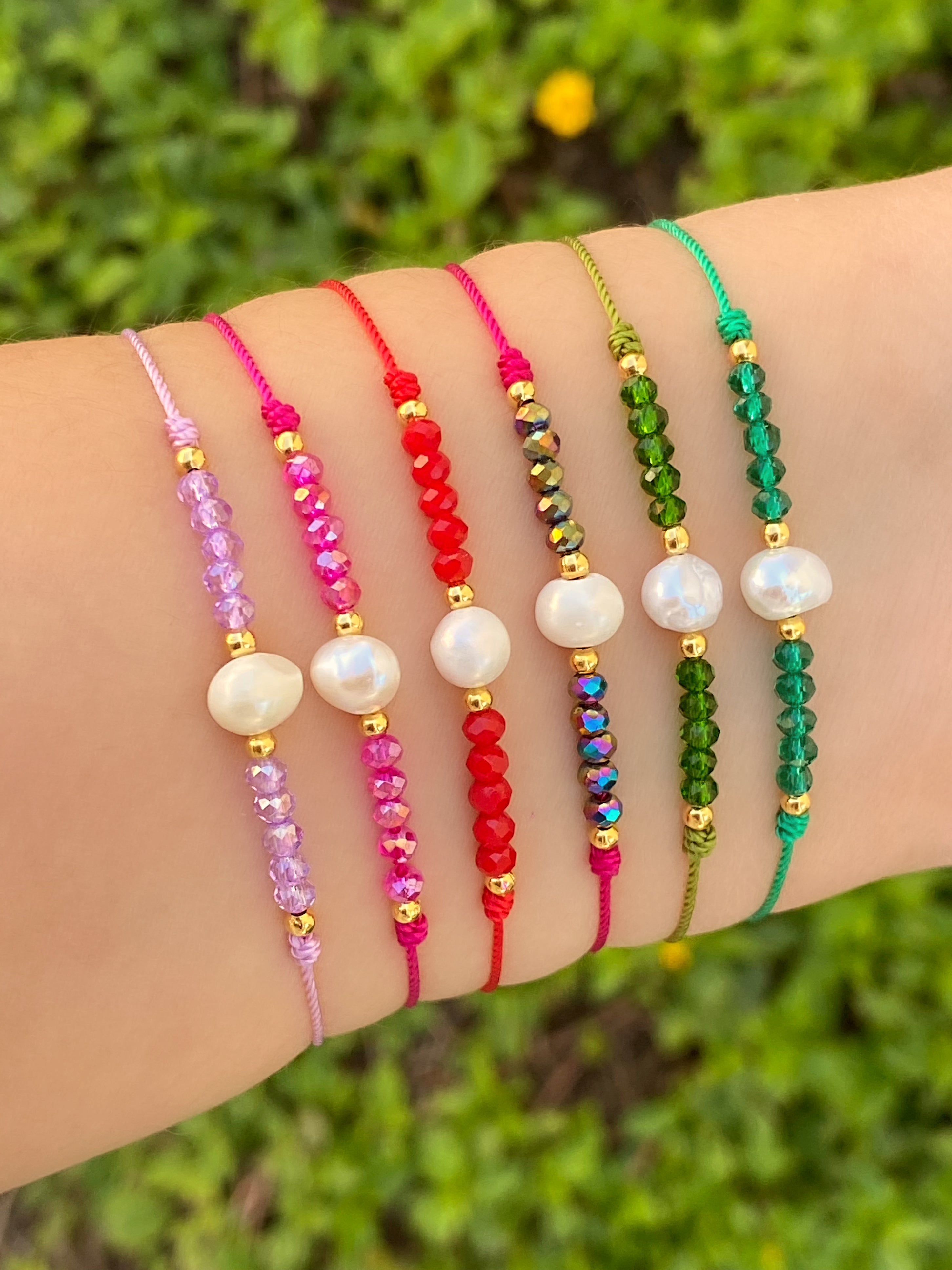 Pulsera Piedritas y Perla