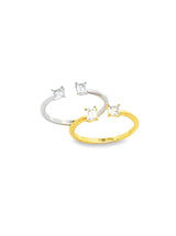 Anillo Semi Ajustable Zirconia y Baguette
