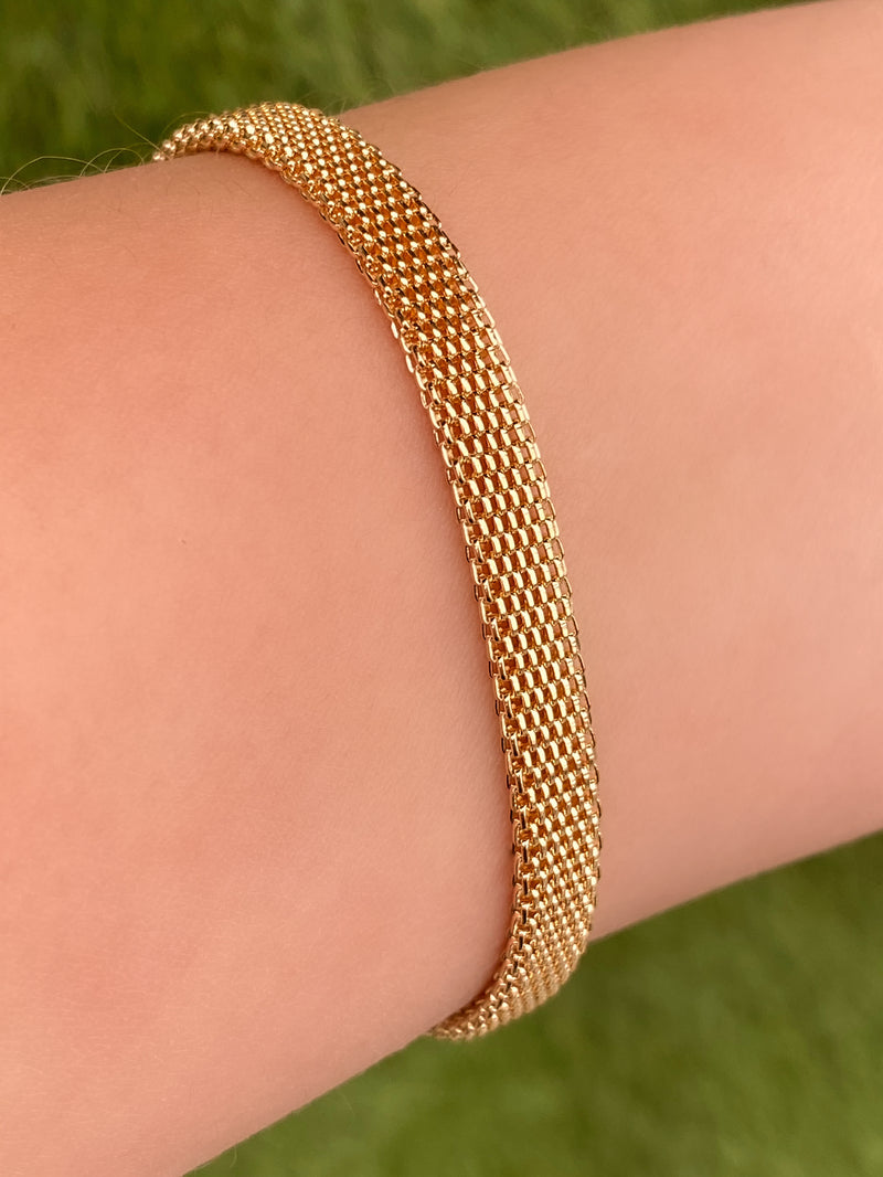 Pulsera Malla Dorada
