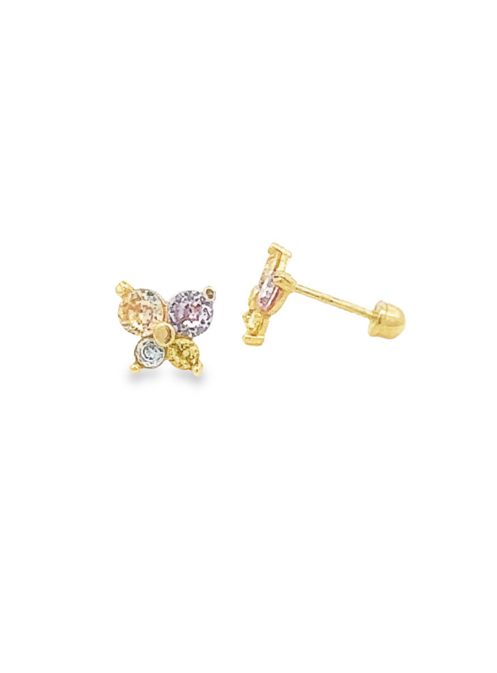 Broquel Mariposa Oro 10K