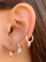 Arracada Pico con Zirconias 10 mm