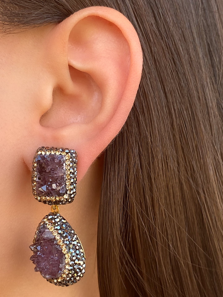 Par Aretes Amatista