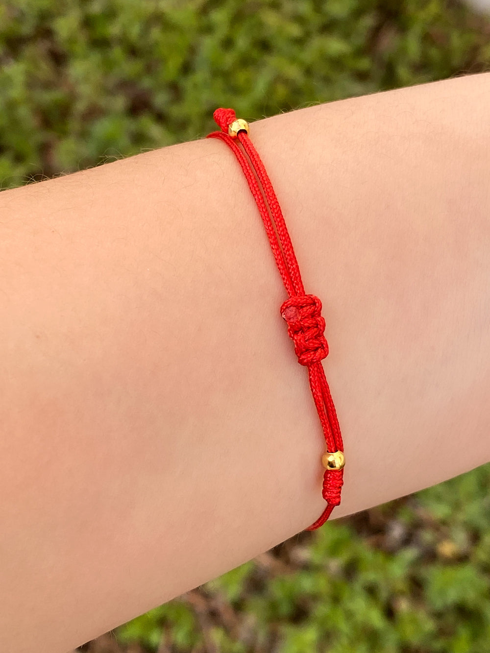 Pulsera Hilo Rojo Con Ojo Azul