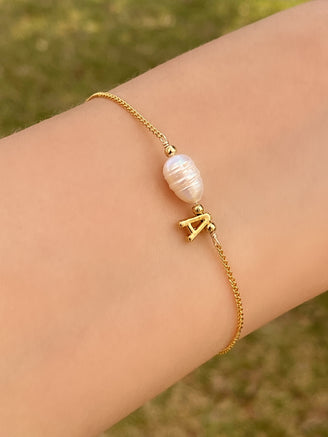 Pulsera Inicial con Perlita