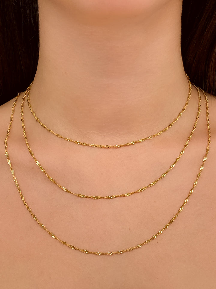 Collar Cadena Trenzada Dorada