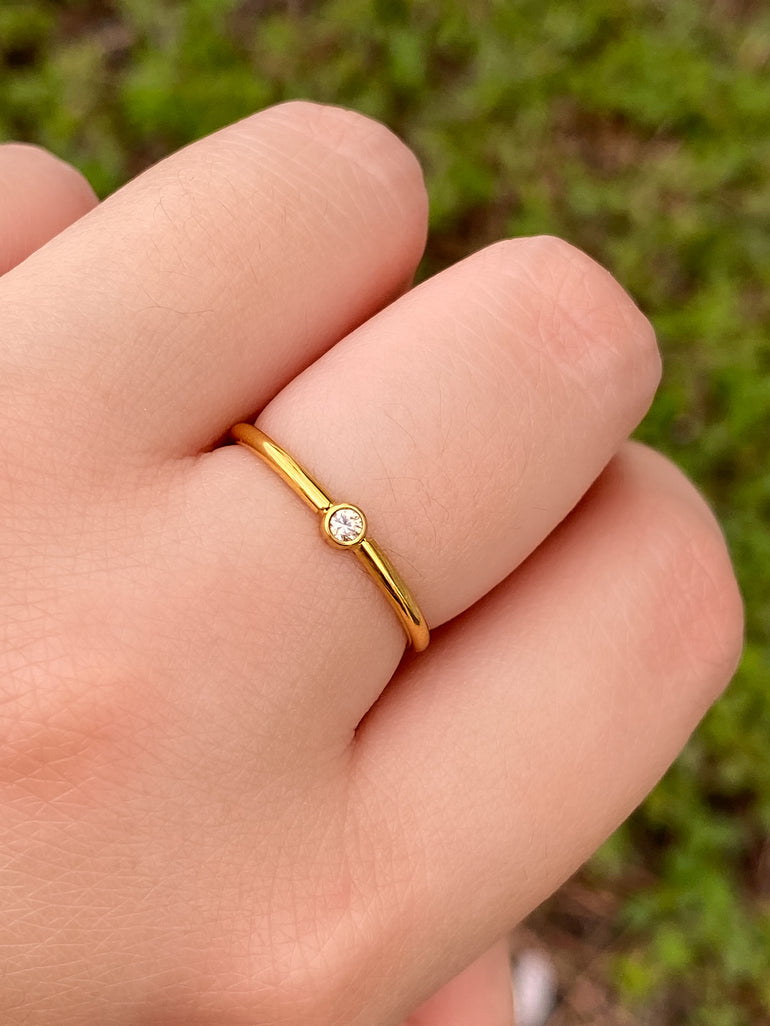 nuevo anillo acero inoxidable piedra de cumplea√±os: noviembre