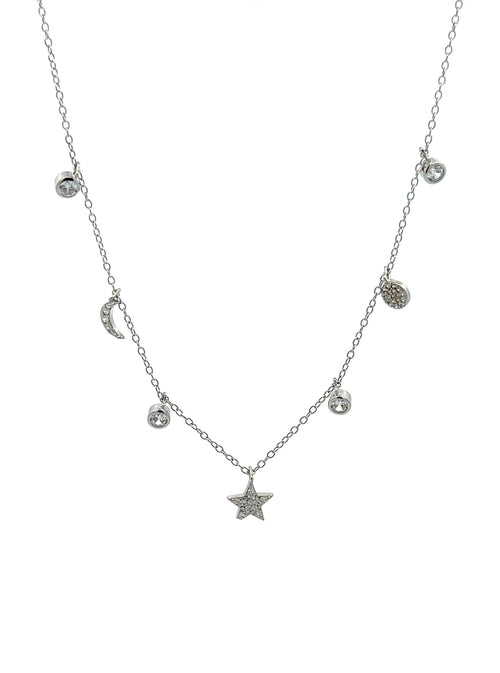 Collar Luna Estrella y Zirconias