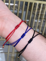 Pulsera Ojo Con Bolitas Doradas