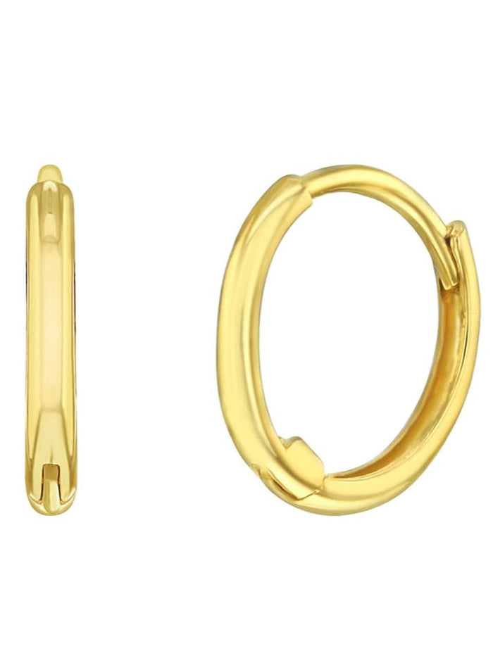 Arracada Dorada Oro 14k 7 mm